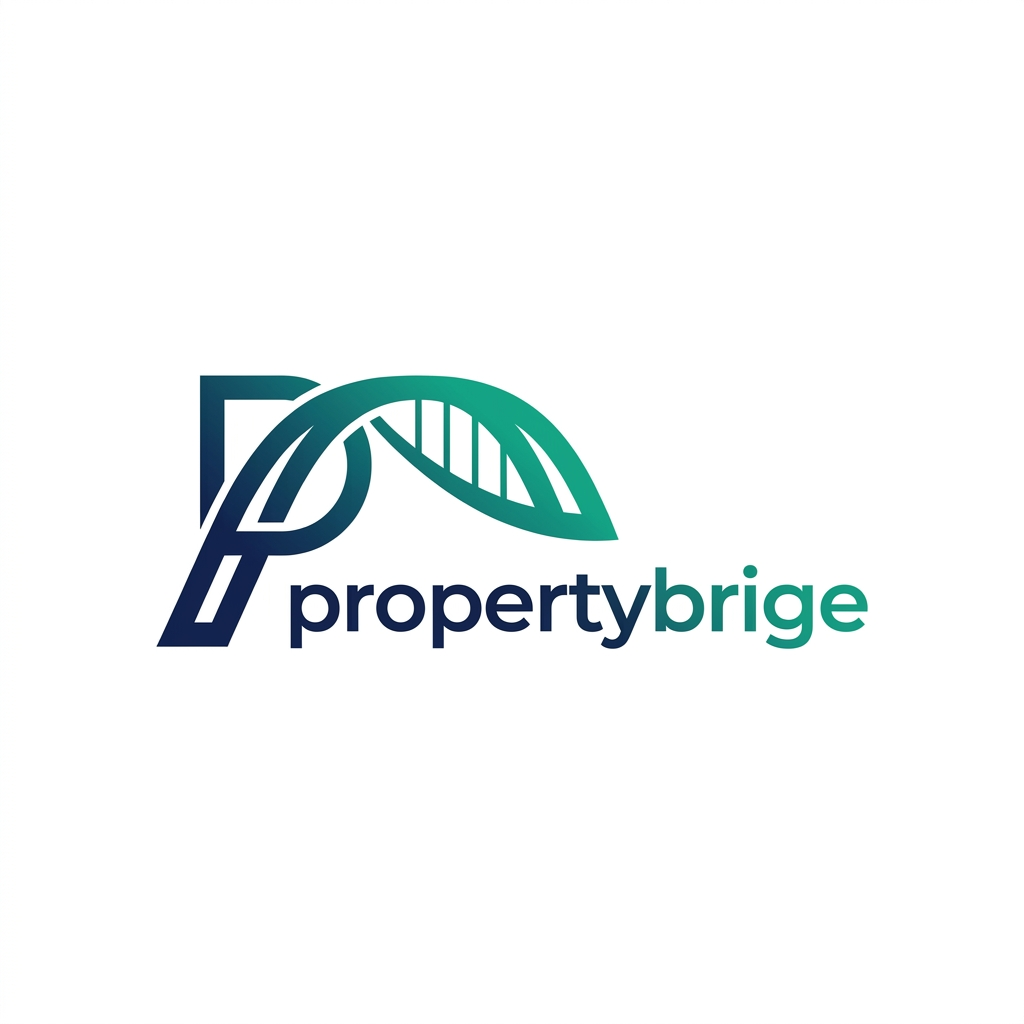 PropertyBrige — Gradient P logo design